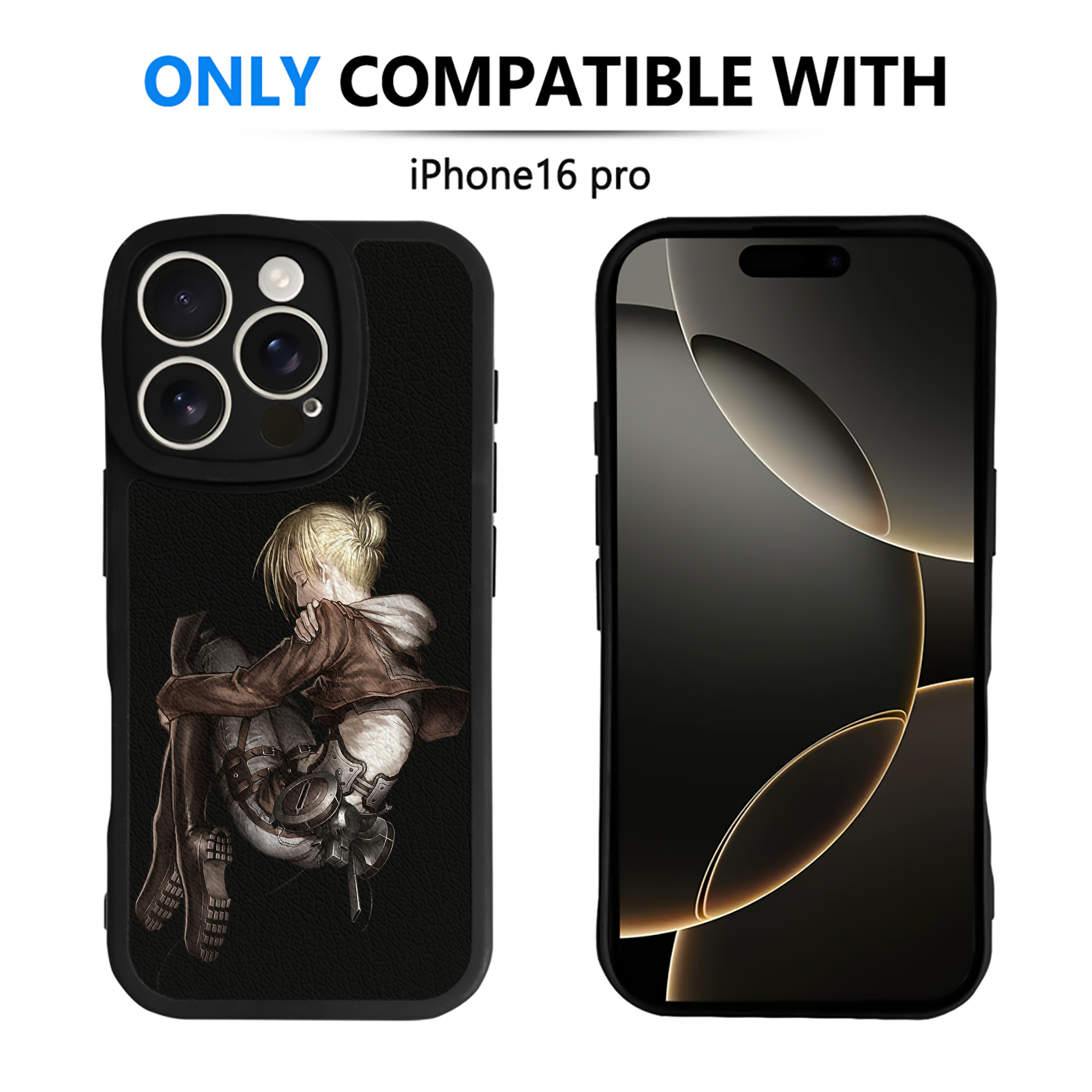（画像用） 進撃の巨人 アニ・レオンハート Attack on Titan Annie Leonhart 【iPhone 16シリーズ対応】シリコンスマホケース（レザー調） 材質：シリコン